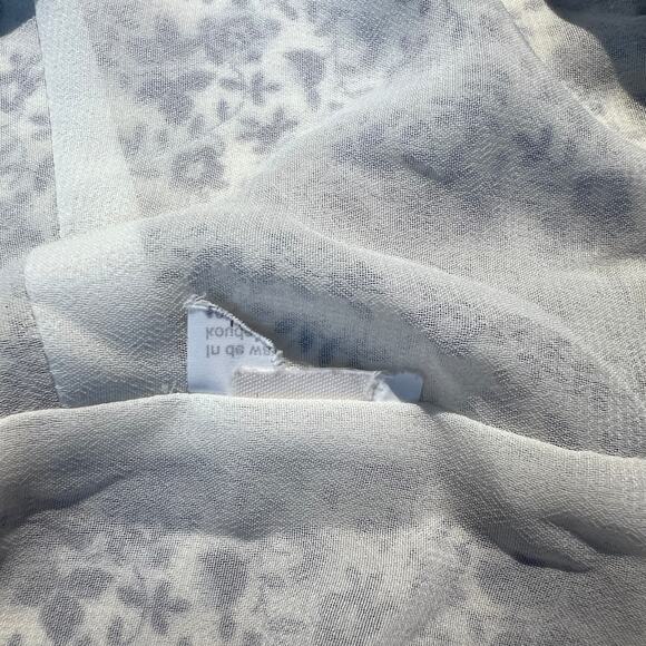 Madewell Georgette Blouse Top Ruffle Sleeve Peplum Dainty Floral Cottagecore - Picture 5 of 5